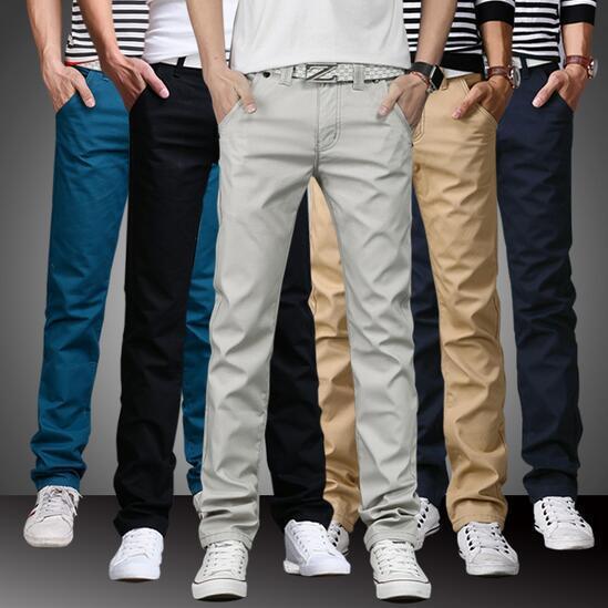 Straight Trousers Youth Men's Korean Style Slim Cloth Pants