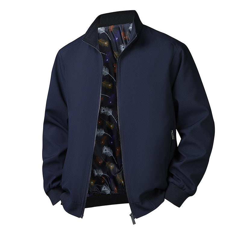 Plus Size Men's Spring Long Sleeve Jacket