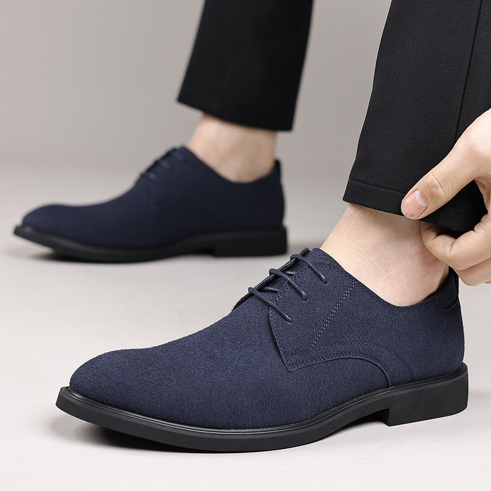 Fashion British Suede Leather Work Shoes Men