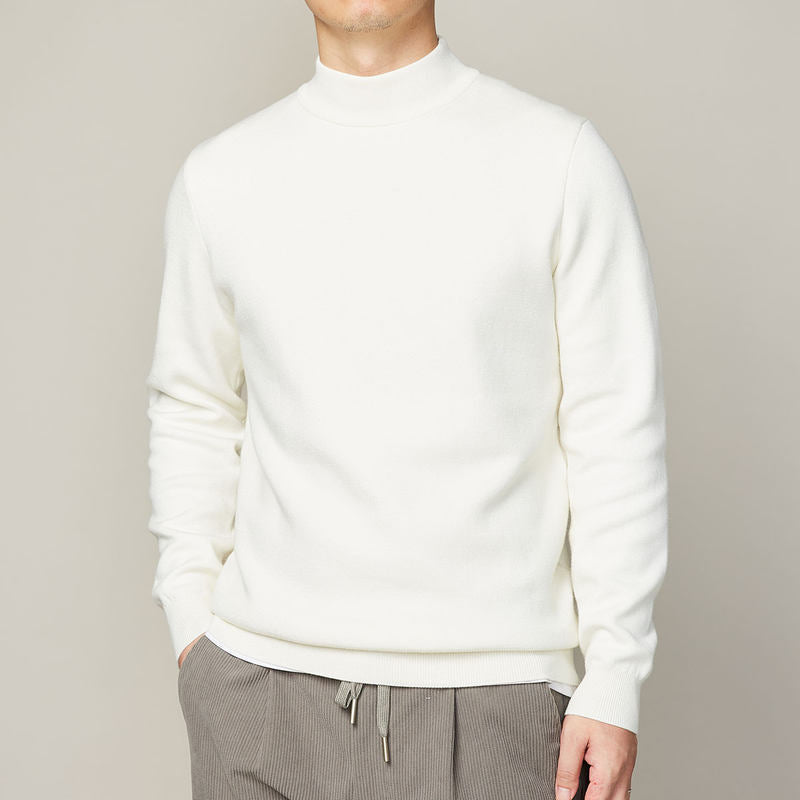 Autumn And Winter Mock Neck Sweater Men's