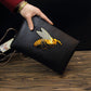 Bee Embroidered Men's Handheld Envelope Bag front view