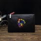 Bee Embroidered Men's Handheld Envelope Bag side angle
