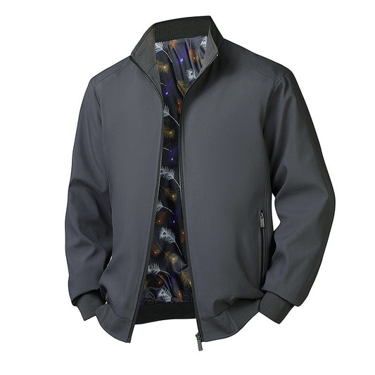 Plus Size Men's Spring Long Sleeve Jacket