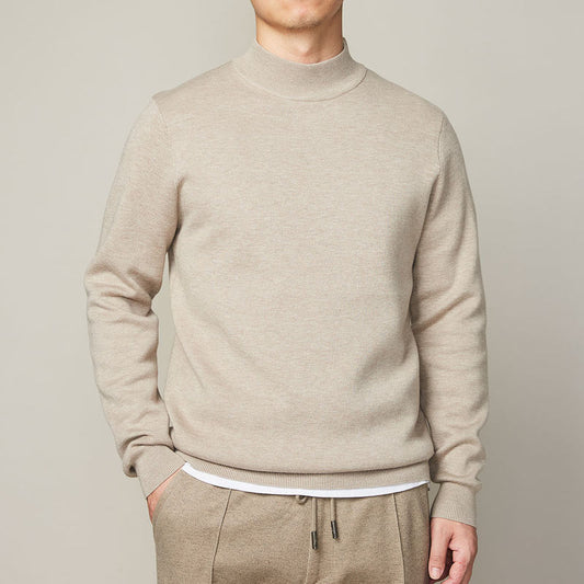 Autumn And Winter Mock Neck Sweater Men's
