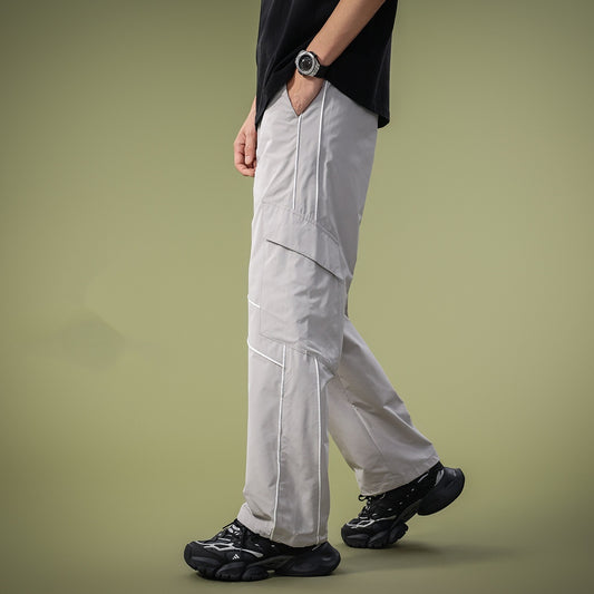 High Street Straight Loose Cargo Pants Men